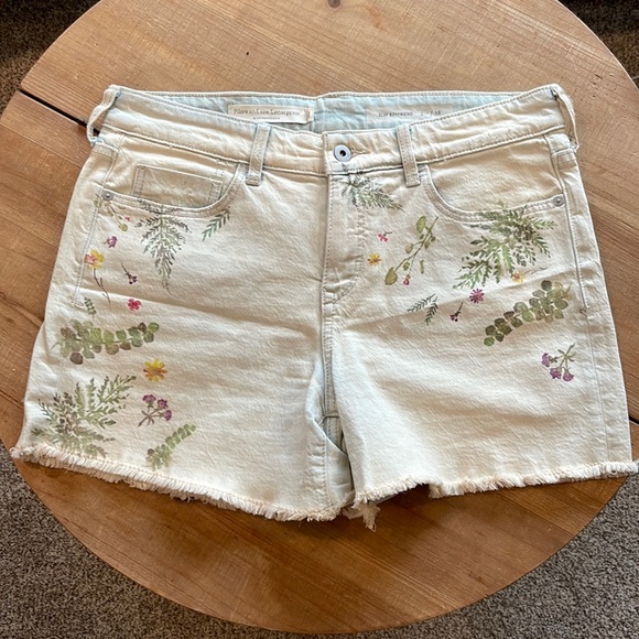 Anthropologie Pants - Pilcro and the Letterpress Anthropologie Floral Jean Shorts